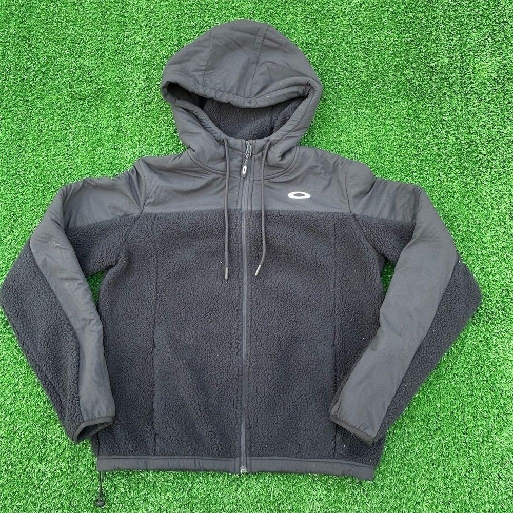Oakley Elsa 3.0 Women's Black Sherpa Fleece Jacket Size S Hooded Full-Zip